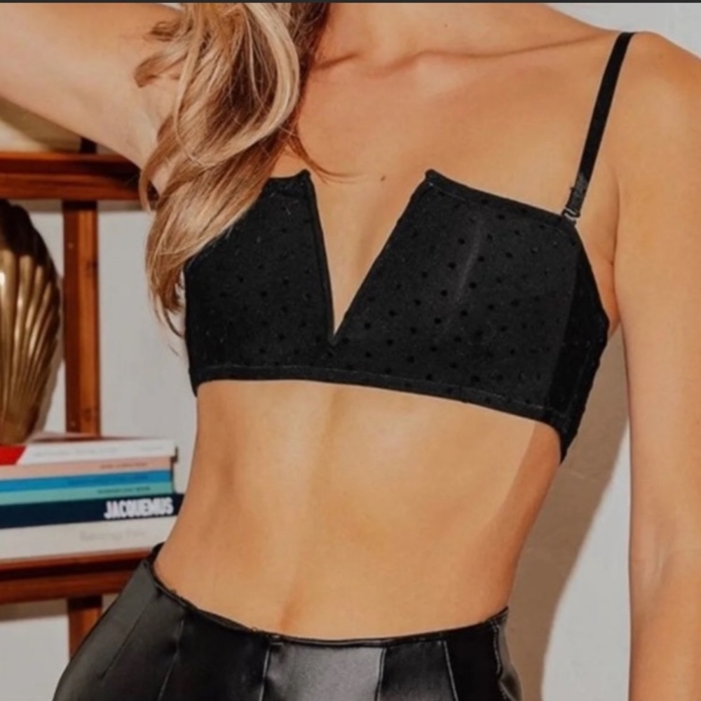 NWT Free People Black Bra / Bralette / Bandeau / Crop Top Medium